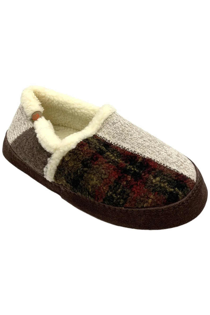 Acorn Women's Meadow Patterned Moccasin Slippers Brown - Medium